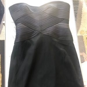 Black strapless dress bcbg